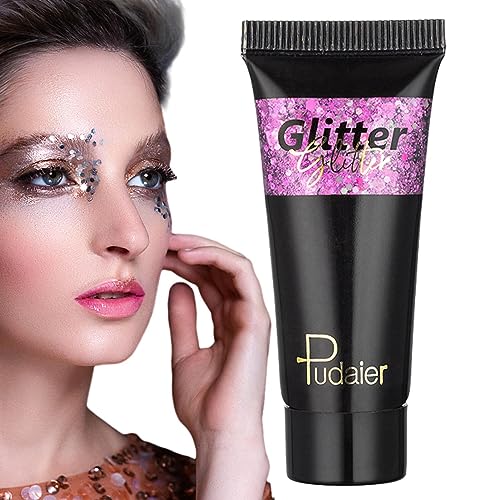 Körperglitzergel - Holografischer, schnell trocknender Glitzer-Lidschatten - Haarglitzer für Körper, Gesicht, Haare und Lippen, Rave-Accessoires für Frauen und Mädchen Voihamy von Voihamy