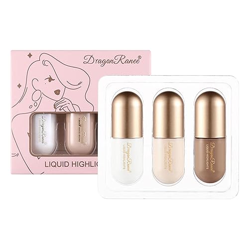 Kontur-Schönheitsstab, 3 Stück Liquid Beauty Foundation Zauberstab, Langlebiger Schönheits-Gesichts-Concealer-Stift, Körper-Gesichtskontur-Make-up für Frauen, Mütter, Mädchen, Ehefrauen Voihamy von Voihamy