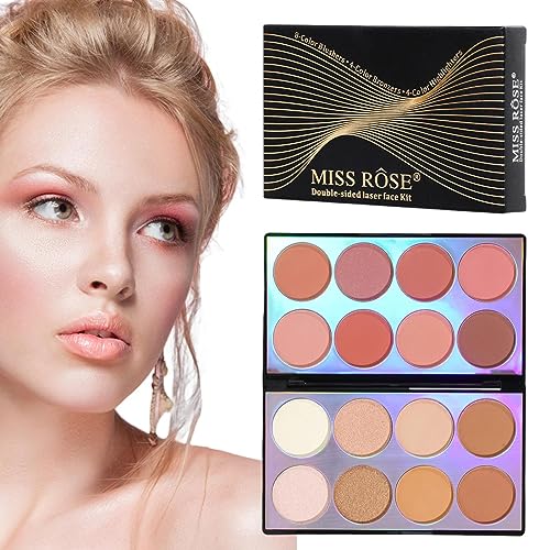 Lidschatten-Make-up-Palette | Glitzermatte Make-up-Palette - Hochpigmentierte Matt-Schimmer-Lidschatten-Palette, Kosmetik-Geschenkset für Frauen und Mädchen, Urlaub, Geburtstag Voihamy von Voihamy