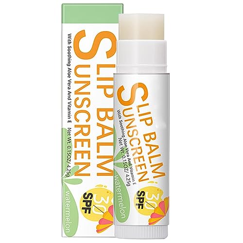 Lippenbalsam LSF 30 - Ultra-nährende Feuchtigkeitscreme für die Lippenpflege | Sonnenschutz-Lippenbalsam mit Fruchtgeschmack, langanhaltende, feuchtigkeitsspendende Lippenreparatur für Männer, Voihamy von Voihamy