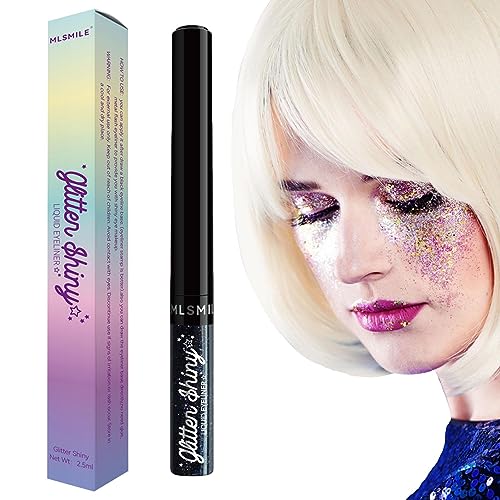 Schimmernder Eyeliner-Stift, Langlebige Augenschönheitsprodukte, Tragbares funkelndes und schimmerndes Augen-Make-up, Glitzer-Gel-Lidschatten-Flüssigkeit für Frauen und Mädchen Voihamy von Voihamy