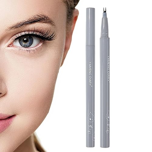 Unterer Wimpernstift mit doppelter Spitze, Wischfester wasserfester Bleistift-Eyeliner, Schnell trocknender, langlebiger, schweißfester Wimpernstift für Damen Voihamy von Voihamy