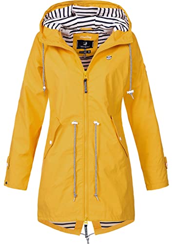 Voile Bleue Damen Regenjacke Bluebay wasserabweisende Damenjacke mit Kapuze Yellow XL von Voile Bleue