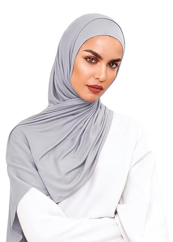 Voile Chic Vorgenähter Instant Hijab Premium Jersey Kopftuch - Grau von Voile Chic