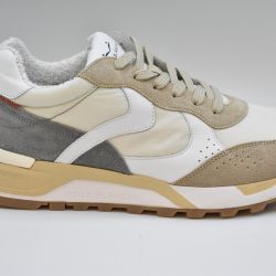 Voile Blanche Herren Wildleder & Stoff Schnürschuhe In Sandfarbe von Voile blanche