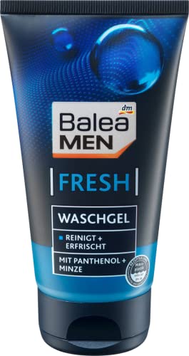 Männer Gesicht Waschgel - reinigt und erfrischt Männerhaut mit pflegendem Panthenol und erfrischender Minze - Für jeden Hauttyp - 150 ml von Volans