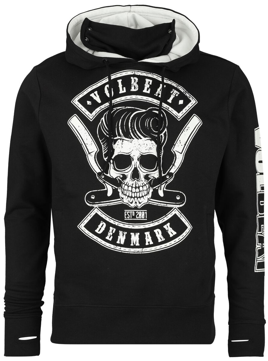 Volbeat Denmark Skull Kapuzenpullover schwarz in L von Volbeat