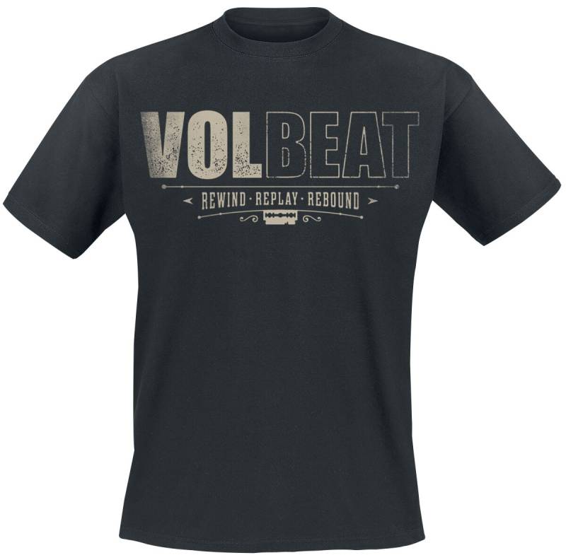 Volbeat Distressed Logo T-Shirt schwarz in S von Volbeat