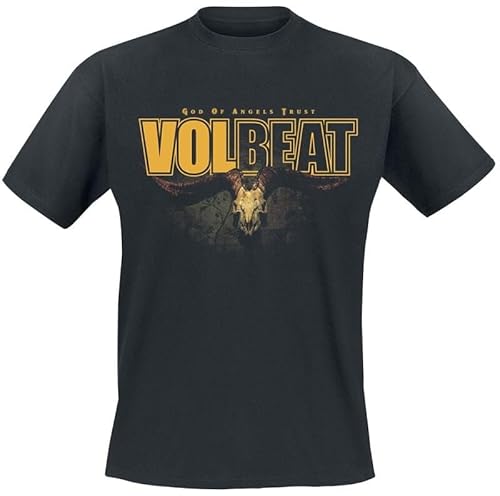 Volbeat God of Angels Trust Männer T-Shirt schwarz S 100% Baumwolle Band-Merch, Bands von Volbeat