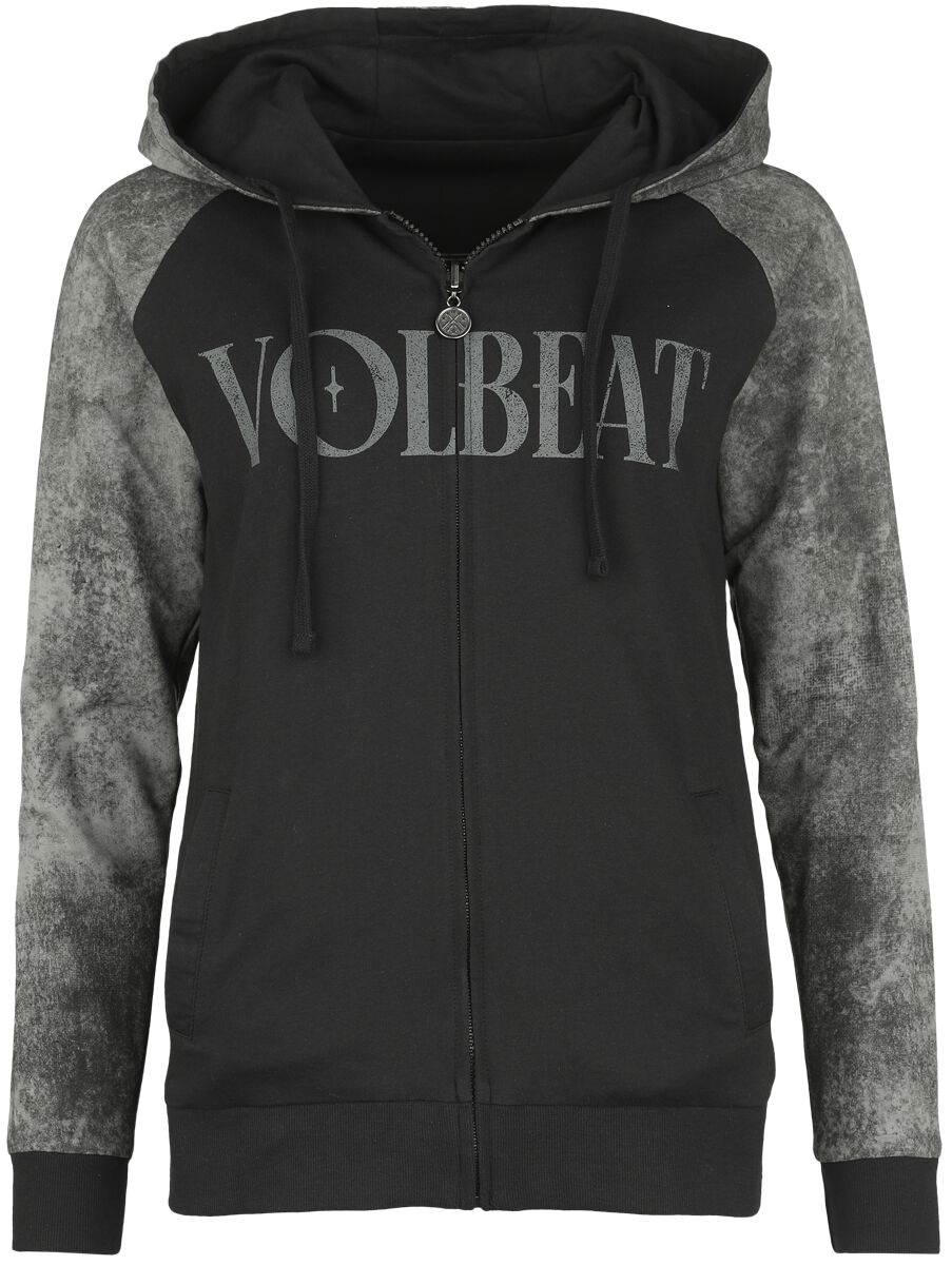 Volbeat Kapuzenjacke - EMP Signature Collection - S bis 3XL - für Damen - Größe S - schwarz/dunkelgrau  - EMP exklusives Merchandise! von Volbeat