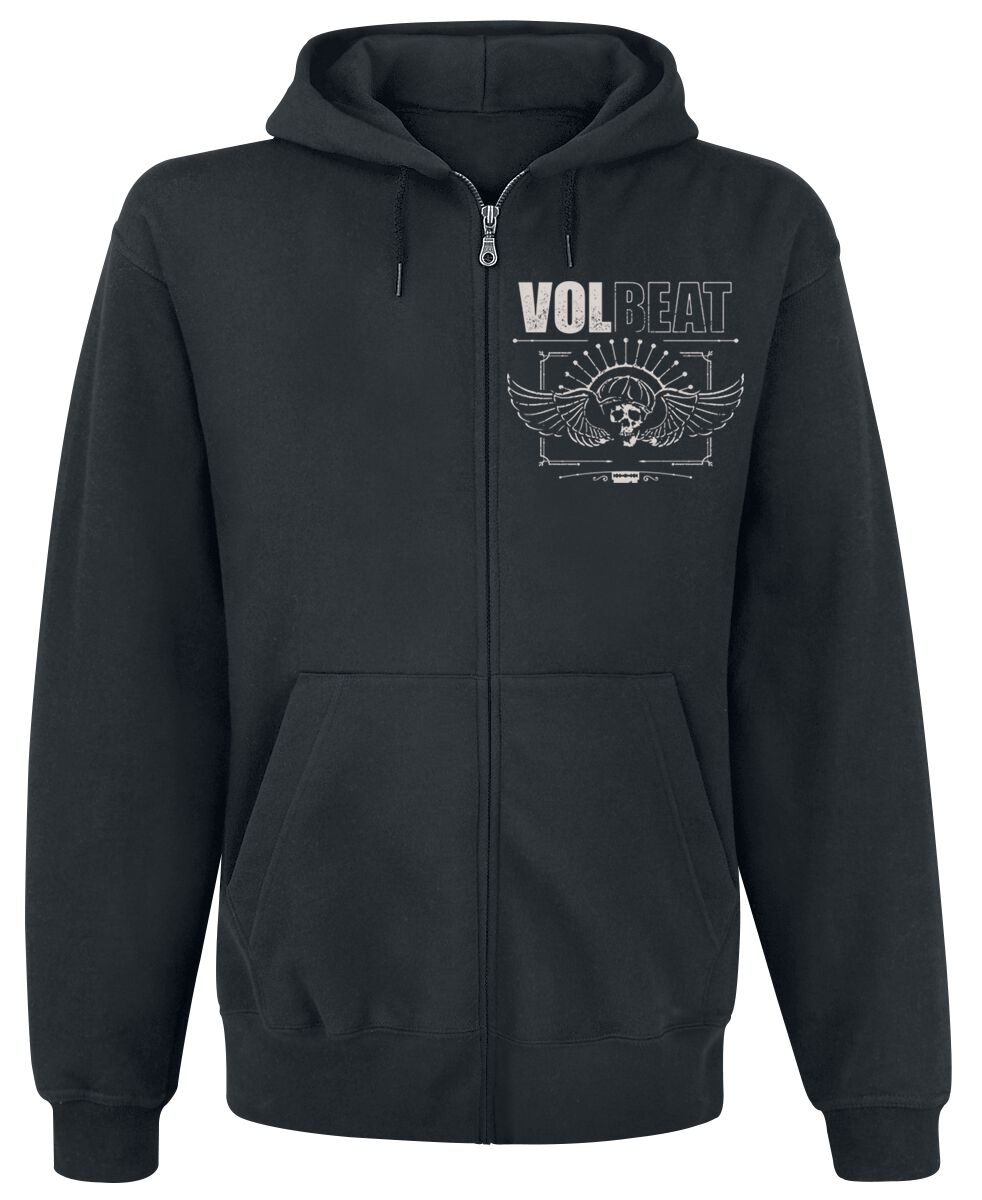 Volbeat Kapuzenjacke - Skullwing - Rewind, Replay, Rebound - S bis XL - für Männer - Größe L - schwarz  - EMP exklusives Merchandise! von Volbeat