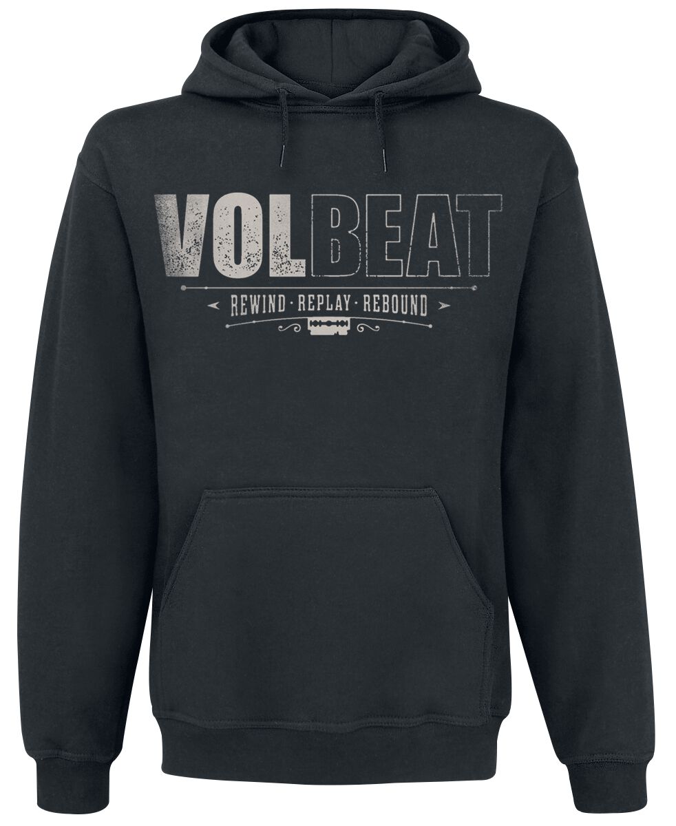 Volbeat Kapuzenpullover - Cover - Rewind, Replay, Rebound - S bis 5XL - für Männer - Größe 4XL - schwarz  - EMP exklusives Merchandise! von Volbeat