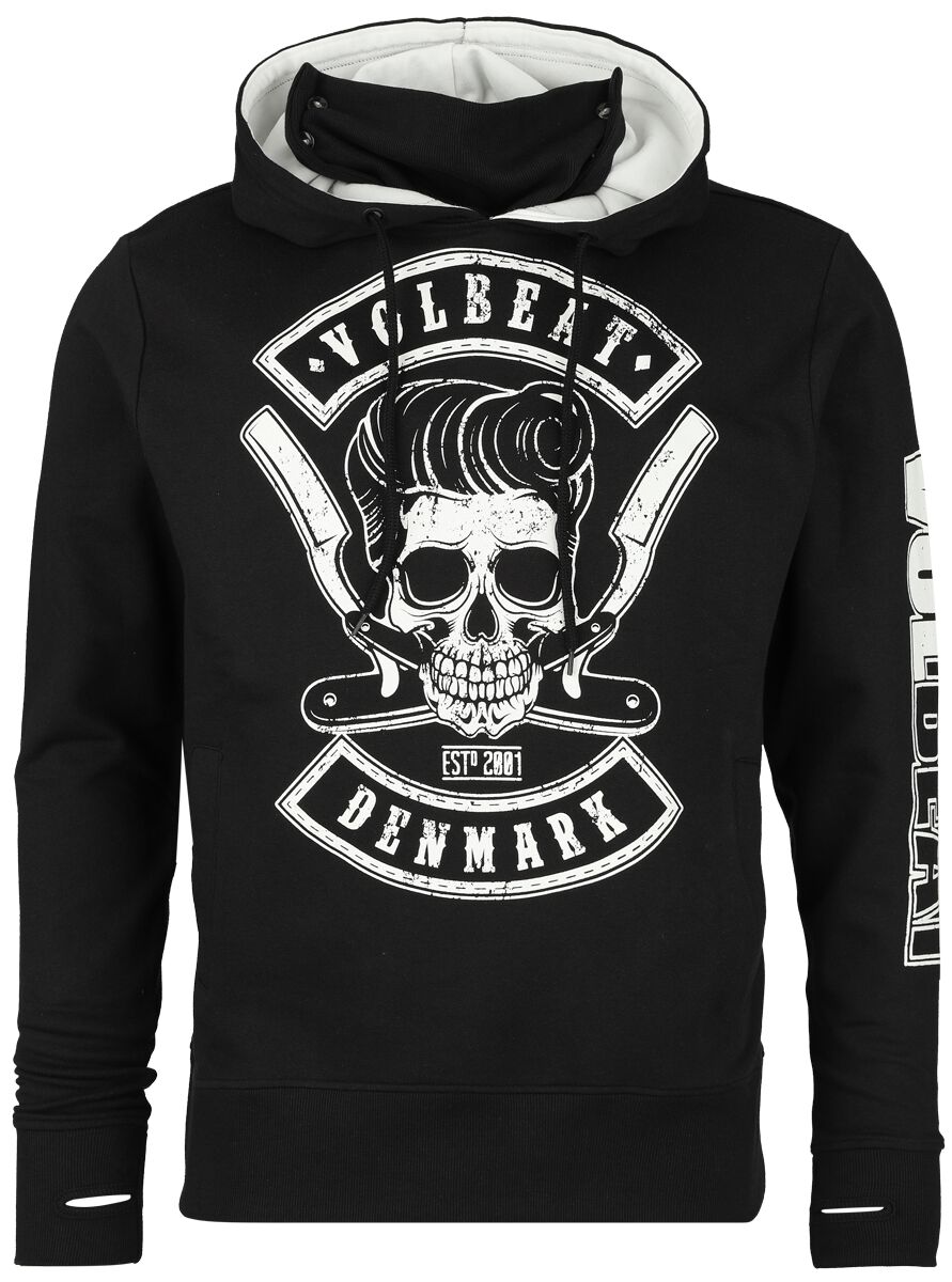 Volbeat Kapuzenpullover - Denmark Skull - S bis XXL - für Männer - Größe XXL - schwarz  - EMP exklusives Merchandise! von Volbeat
