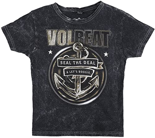 Volbeat Kids - Rewind, Replay, Rebound Unisex T-Shirt Charcoal 134/140 von Volbeat