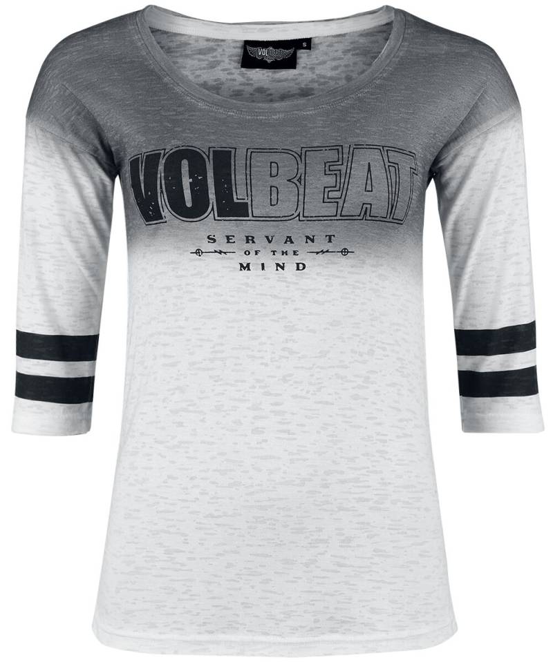Volbeat Langarmshirt - EMP Signature Collection - S bis L - für Damen - Größe L - weiß/grau  - EMP exklusives Merchandise! von Volbeat