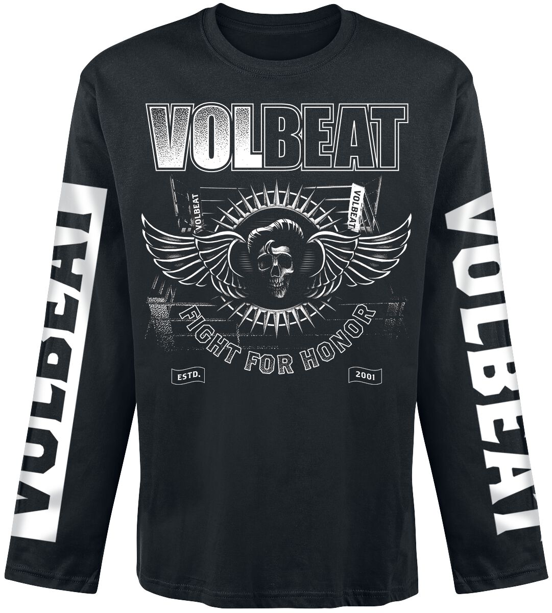 Volbeat Langarmshirt - Fight For Honor - S bis XXL - für Männer - Größe M - schwarz  - EMP exklusives Merchandise! von Volbeat