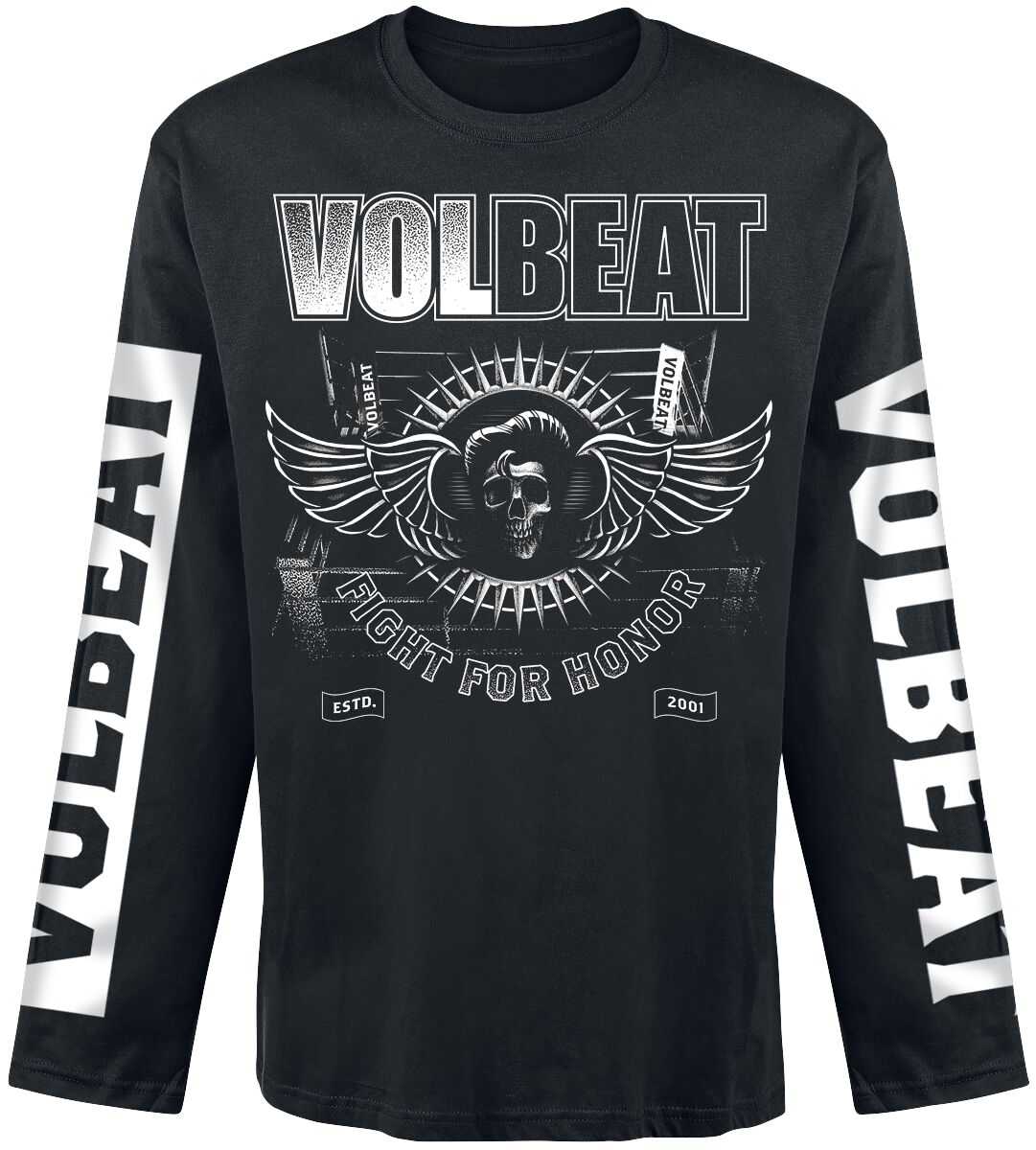 Volbeat Langarmshirt - Fight For Honor - S bis XXL - für Männer - Größe S - schwarz  - EMP exklusives Merchandise! von Volbeat