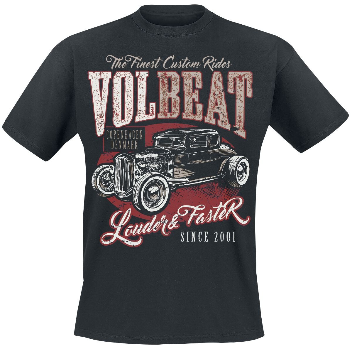 Volbeat Louder And Faster T-Shirt schwarz in M von Volbeat