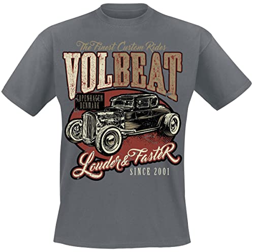 Volbeat Louder and Faster Männer T-Shirt grau XXL 100% Baumwolle Band-Merch, Bands, Nachhaltigkeit von Volbeat