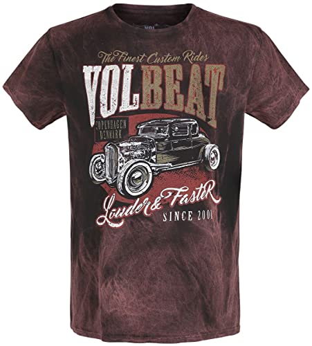 Volbeat Louder and Faster Männer T-Shirt rost L 100% Baumwolle Band-Merch, Bands von Volbeat