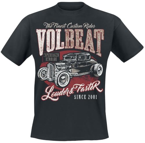 Volbeat Louder and Faster Männer T-Shirt schwarz 4XL 100% Baumwolle Band-Merch, Bands, Nachhaltigkeit von Volbeat