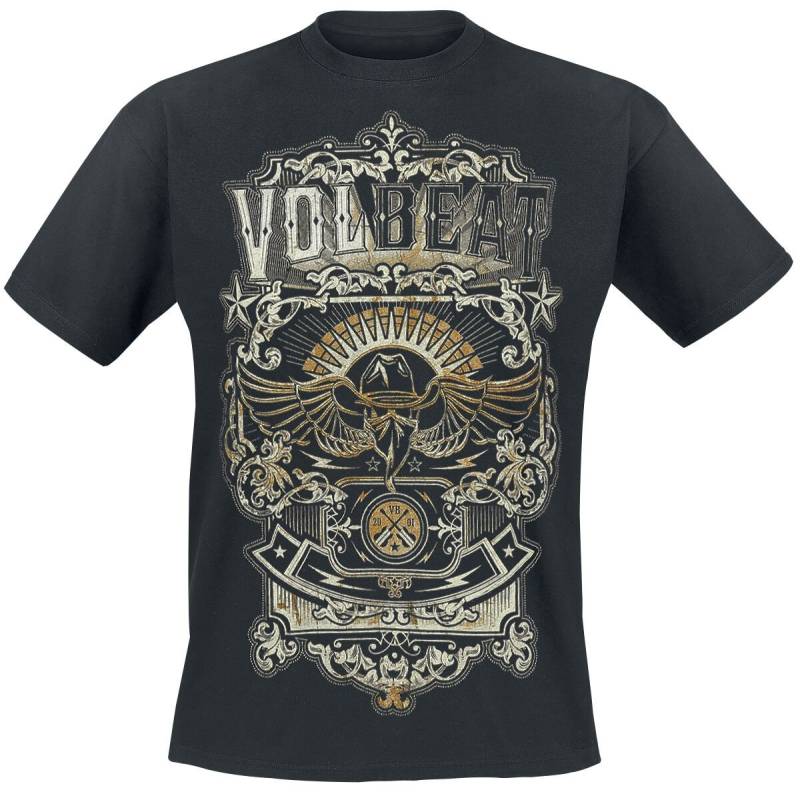 Volbeat Old Letters T-Shirt schwarz in M von Volbeat
