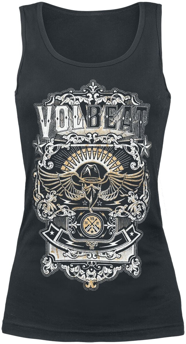 Volbeat Old Letters Top schwarz in M von Volbeat