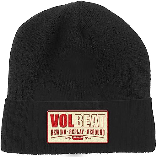 Volbeat Rewind Replay Rebound Beanie für Herren, Schwarz von Volbeat
