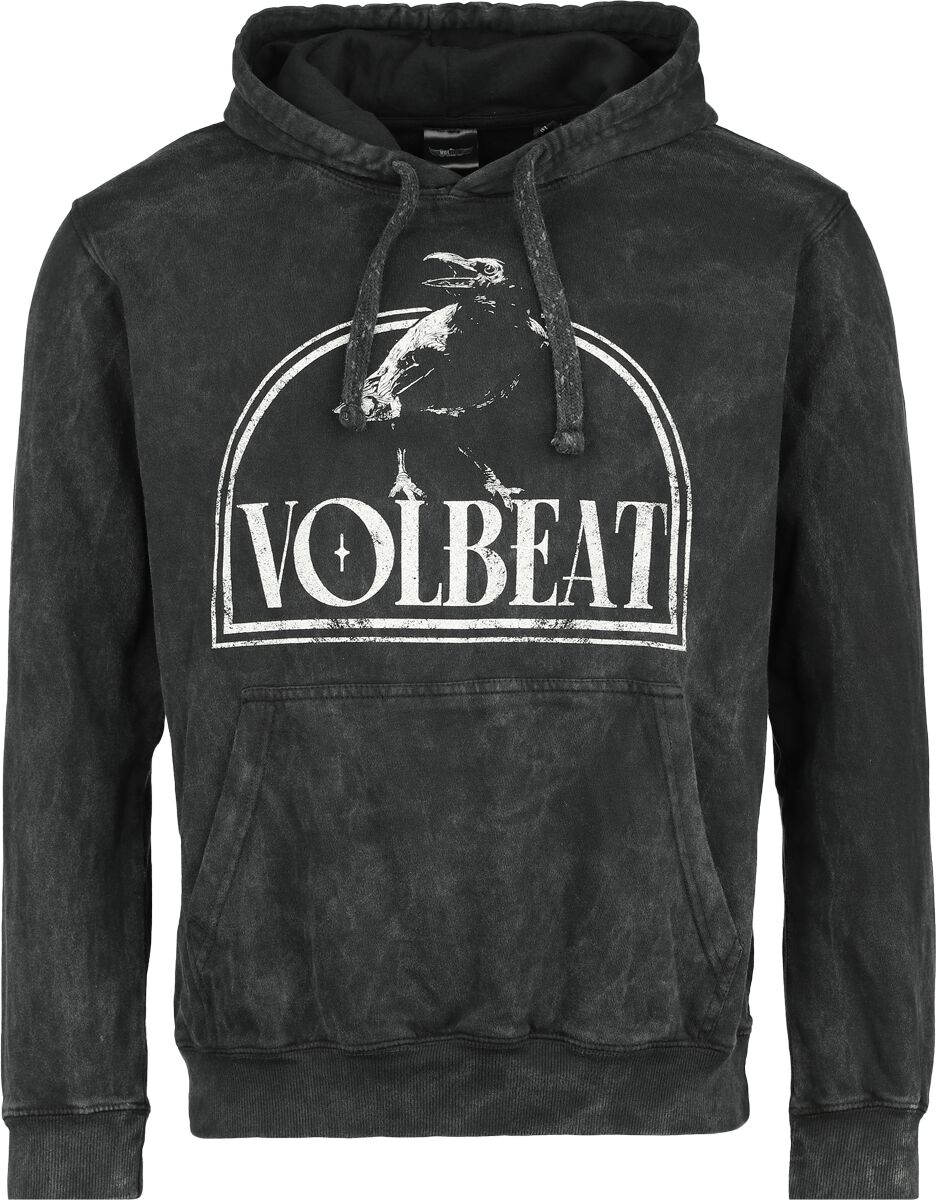 Volbeat Skull Raven Kapuzenpullover anthrazit in M von Volbeat