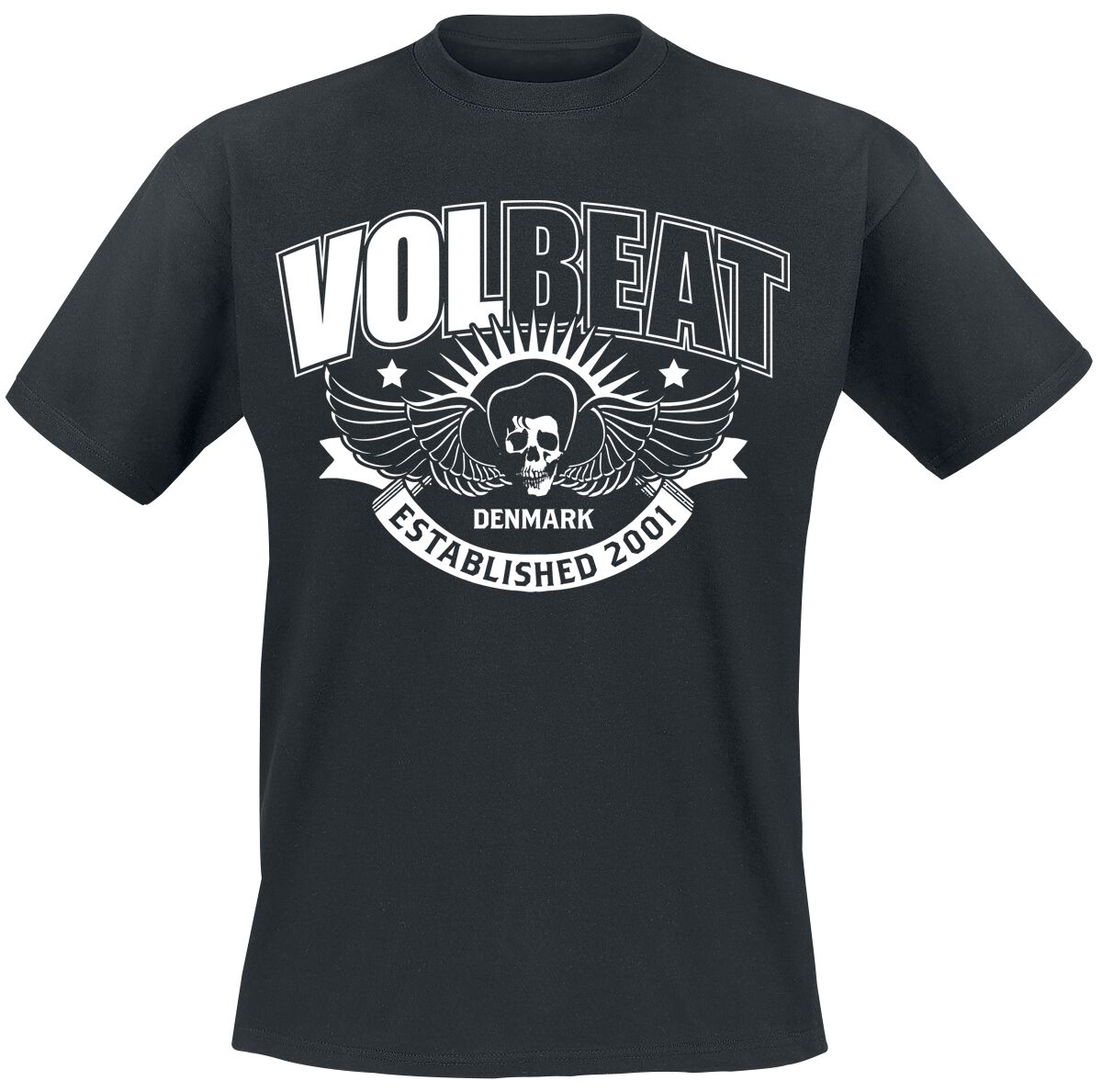 Volbeat Skullwing Ribbon T-Shirt schwarz in 4XL von Volbeat