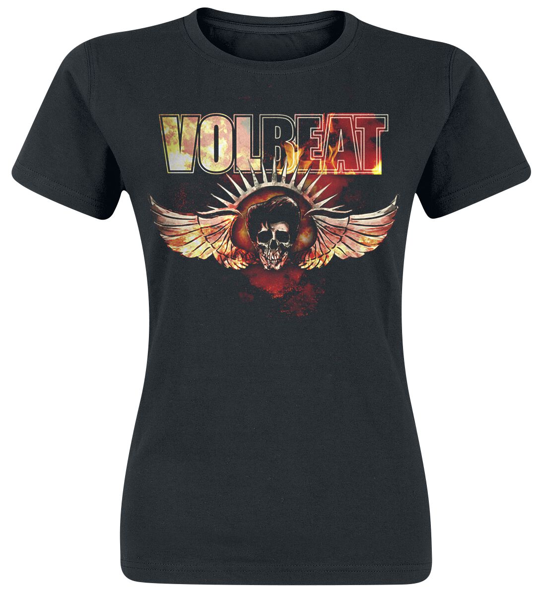 Volbeat T-Shirt - Burning Skullwing - S bis XXL - für Damen - Größe XXL - schwarz  - EMP exklusives Merchandise! von Volbeat