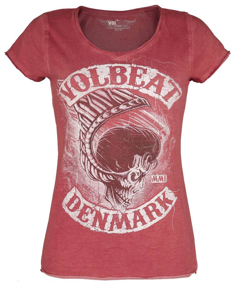 Volbeat T-Shirt - Denmark - S bis 4XL - für Damen - Größe XXL - rot  - EMP exklusives Merchandise! von Volbeat