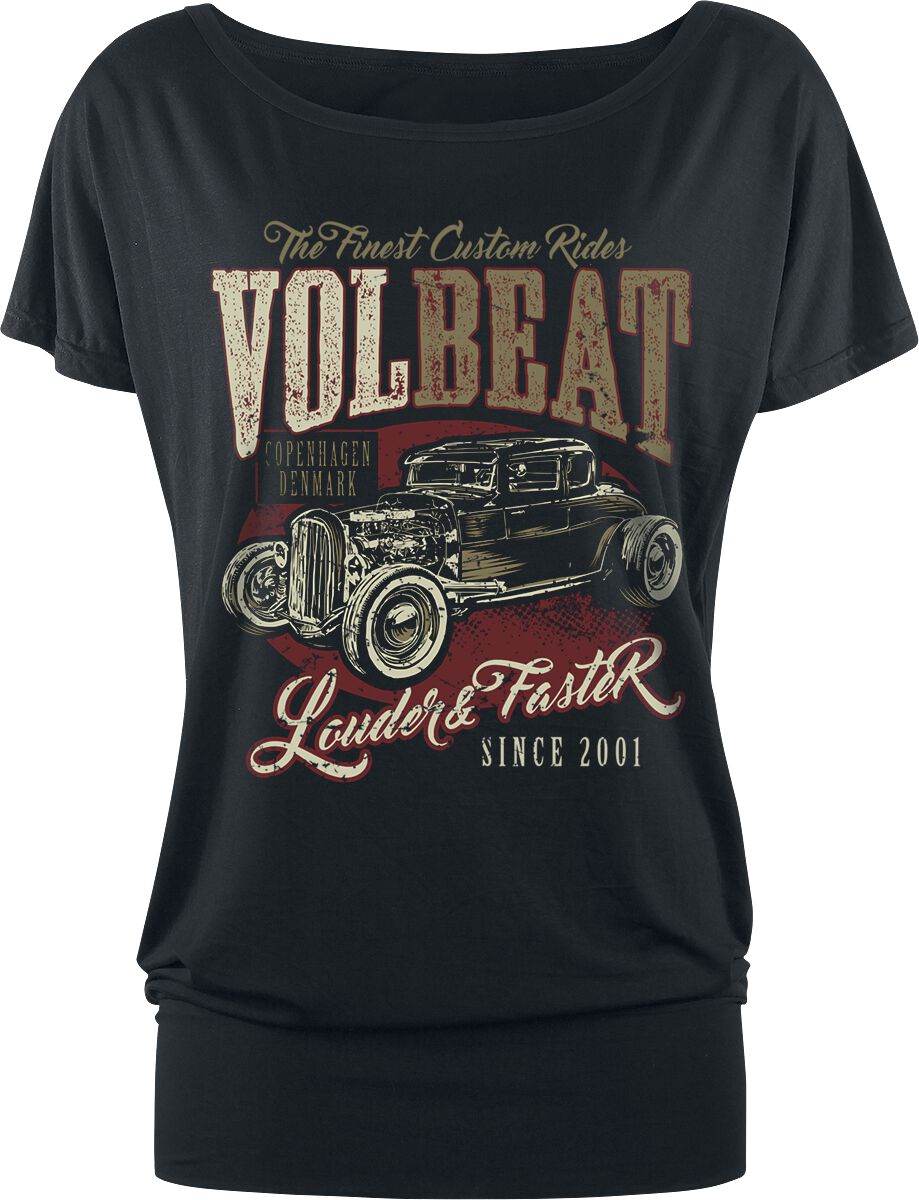 Volbeat T-Shirt - Louder And Faster - XS bis 5XL - für Damen - Größe L - schwarz  - EMP exklusives Merchandise! von Volbeat