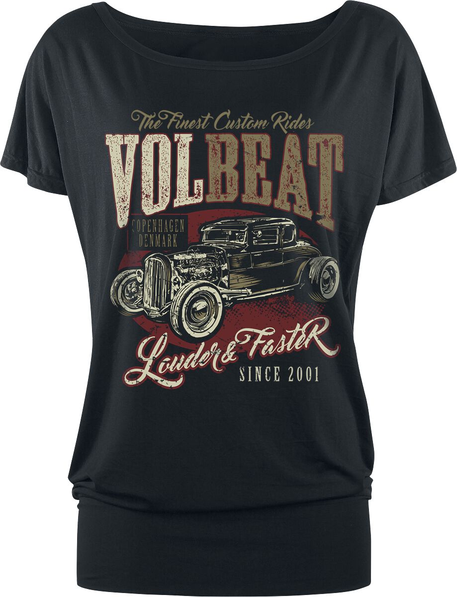 Volbeat T-Shirt - Louder And Faster - XS bis 5XL - für Damen - Größe XS - schwarz  - EMP exklusives Merchandise! von Volbeat