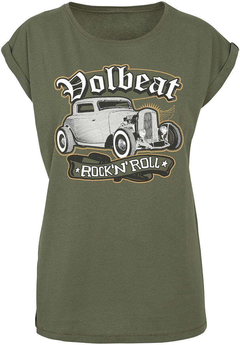 Volbeat T-Shirt - Rock'N'Roll - XS bis 5XL - für Damen - Größe XS - oliv  - EMP exklusives Merchandise! von Volbeat