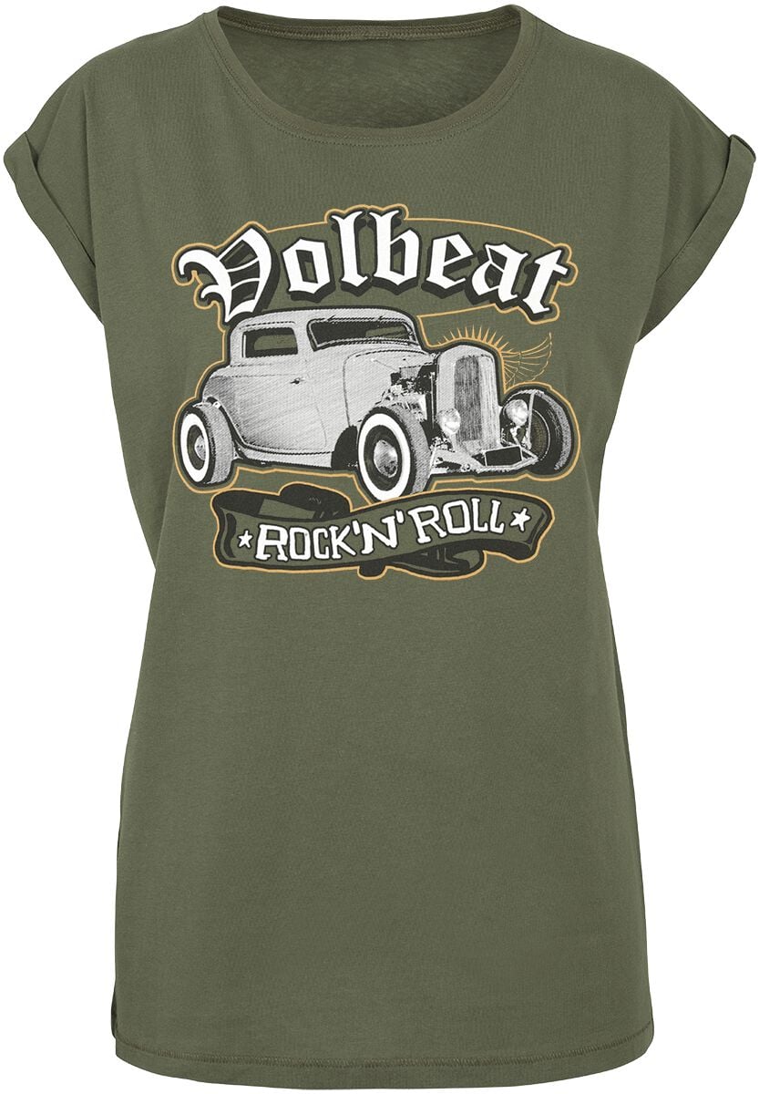 Volbeat T-Shirt - Rock'N'Roll - XS bis XXL - für Damen - Größe XXL - oliv - EMP exklusives Merchandise! Volbeat T-Shirt - Rock'N'Roll - XS bis XXL - für Damen - Größe XXL - oliv - EMP exklusives Merchandise! von Volbeat