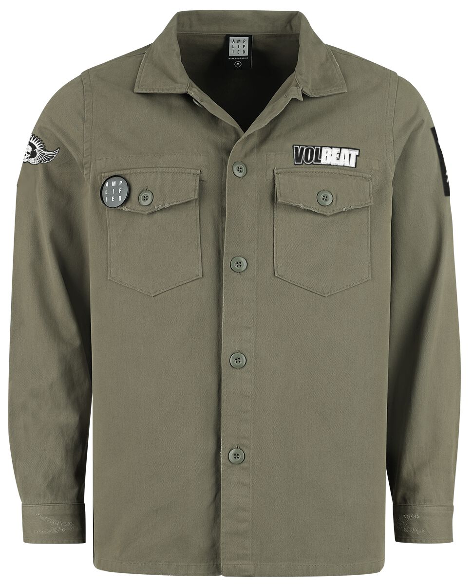 Volbeat Volbeat Military Shirt - Shacket Langarmhemd khaki in M von Volbeat