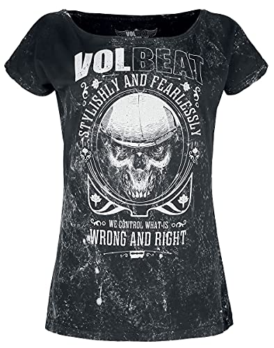 Volbeat Wrong and Right Frauen T-Shirt Charcoal 3XL 100% Baumwolle Band-Merch, Bands von Volbeat