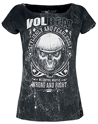 Volbeat Wrong and Right Frauen T-Shirt Charcoal XL 100% Baumwolle Band-Merch, Bands von Volbeat