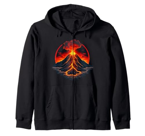 Cooles ausbrechender Vulkan Kostüm für Jungen und Mädchen Kapuzenjacke von Volcano Outfit for boys & girls