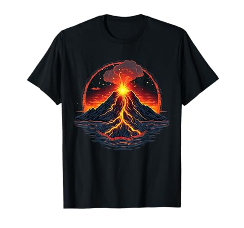 Cooles ausbrechender Vulkan Kostüm für Jungen und Mädchen T-Shirt von Volcano Outfit for boys & girls