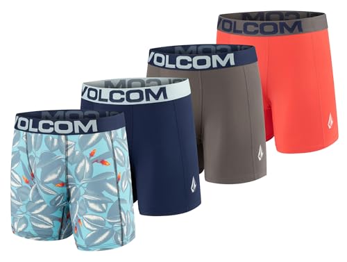 Volcom Boxer Shorts I Boxer Briefs I 4er Pack I Herren I Gr.S,M,L,XL I Performance Stretch I Mehrfarbige Auswahl (DE/NL/SE/PL, Alphanumerisch, M, Regular, Regular) von Volcom