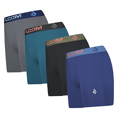 Volcom Boxer Shorts I Boxer Briefs I 4er Pack I Herren I Gr.XL I Schwarz-Blau-Grün-Grau I Performance Stretch0070 von Volcom