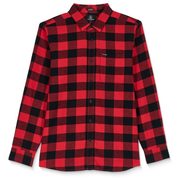 Volcom - Caden Plaid L/S - Hemd Gr M rot von Volcom