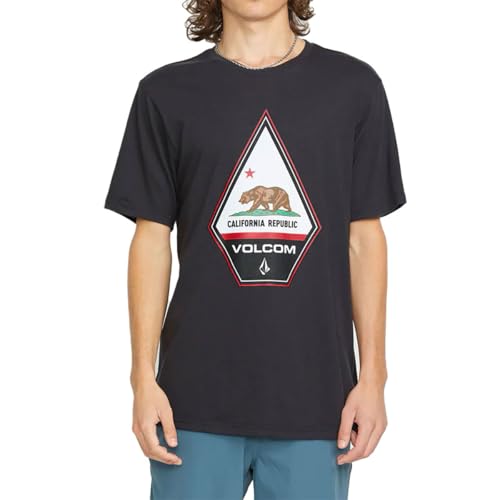 Volcom Californeye-eh Herren-T-Shirt, kurzärmelig, Washed Black Heather, L von Volcom