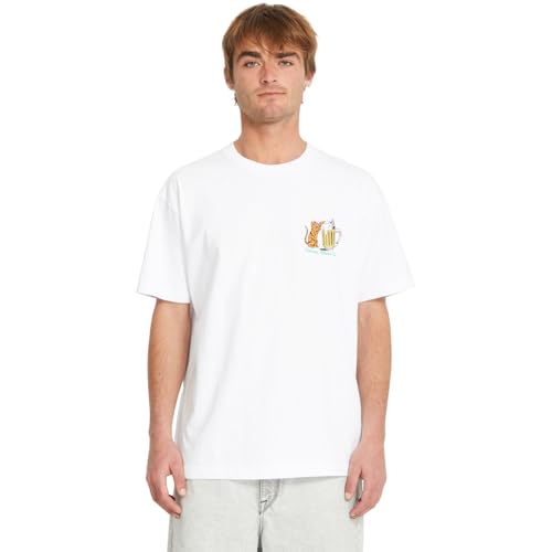 Volcom Curious Cat T-Shirt Herren (White, L) von Volcom