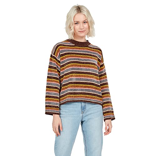 Volcom Damen Bubble Tea Boxy Fit Pullover, Dark Chocolate, X-Klein von Volcom