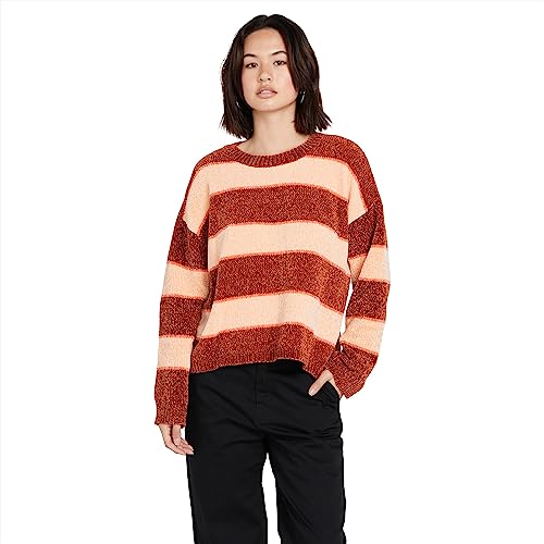 Volcom Damen Bubble Tea Boxy Fit Pullover, Muskatnuss, Klein von Volcom