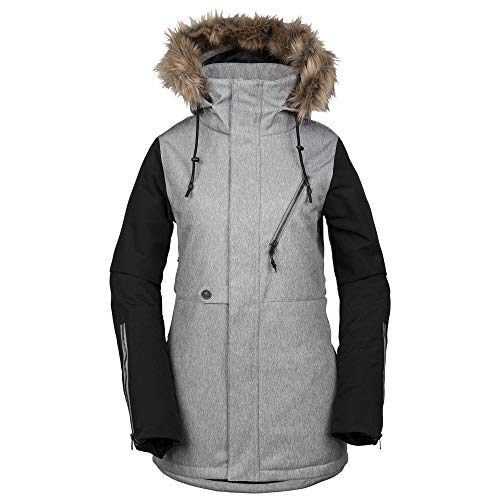 Volcom Damen Fawn Insulated Snow Jacket Thermojacke, Grau Meliert, Small von Volcom