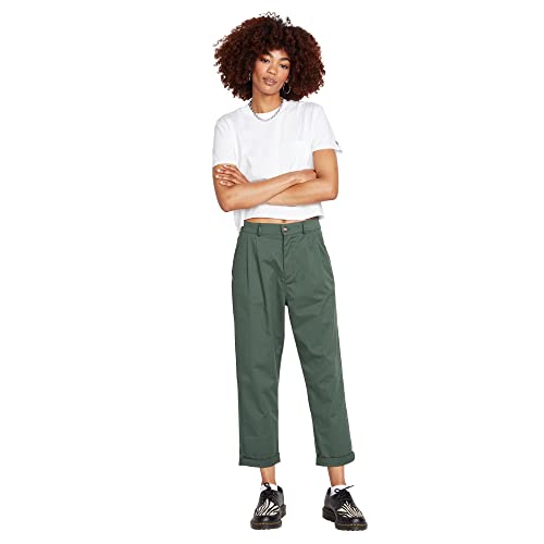 Volcom Damen Frochickie Pant Slim Fit Chino Hose, grün (Dark Pine), XXS von Volcom